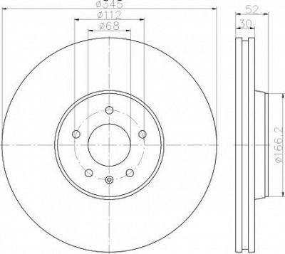 HELLA PAGID 8dd355117181 -  Тормозной диск